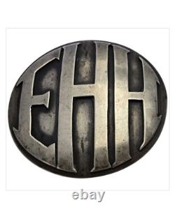 Attributed To Sam Roanhorse Zuni House Sterling Silver Engraved Pin Brooch