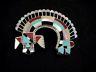 Auth. Native American Indian Large Sterling/ Rainbow God Pin/pendant/bowannie