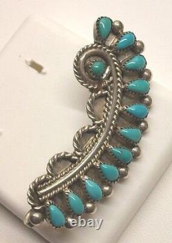 B. R. Kallestewa Zuni Native American Turquoise Pin/pendant/very Rare/signed/zanig