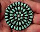 Beautiful Old Pawn Navajo Sterling Silver & Turquoise Stones Brooch Pin