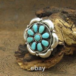Beautiful Southwestern Sterling Silver Green Turquoise Pin/Pendant
