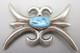 Beautiful Vintage 50's Navajo Sterling Turquoise Sandcast 2 Brooch Pin