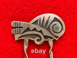 Beautiful Vintage Native American Zuni Silver Bird Hair Pin