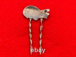 Beautiful Vintage Native American Zuni Silver Bird Hair Pin
