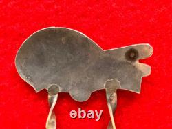 Beautiful Vintage Native American Zuni Silver Bird Hair Pin