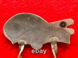 Beautiful Vintage Native American Zuni Silver Bird Hair Pin
