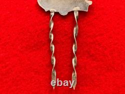 Beautiful Vintage Native American Zuni Silver Bird Hair Pin