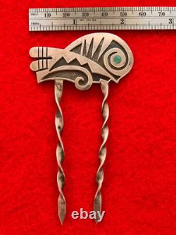 Beautiful Vintage Native American Zuni Silver Bird Hair Pin