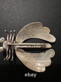 Beautiful Vintage Navajo Handmade Sterling Silver and Turquise insect Bug