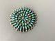 Beautiful Vintage Sterling Silver & Turquoise Navajo Zuni Petit Point Brooch/pin
