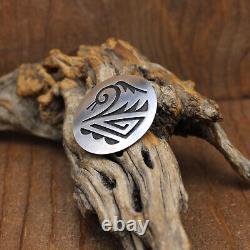 Bird Design Sterling Silver Hopi Pin by Billy Ray Hawee+
