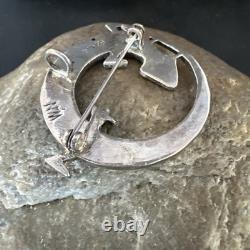 Blue Gilson Opal Gecko Lizard Navajo Sterling Silver Inlay Pin Pendant 1.520222