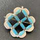 Blue Turquoise Southwestern Indian Zuni Sterling Silver Pin Pendant 12134
