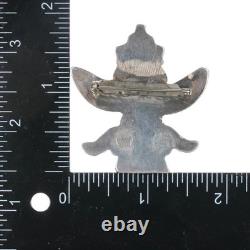 C1960 Zuni Knifewing pin sterling channel inlay