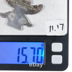 C1960 Zuni Knifewing pin sterling channel inlay