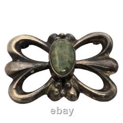 CAPTIVATING VINTAGE Francis Begay Cerrillos Turquoise STERLING SILVER Brooch
