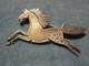 Clarence Lee Navajo Silversmith Running Appaloosa Horse Pin Signed 1.25
