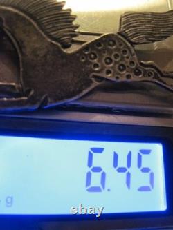 CLARENCE LEE Navajo Silversmith RUNNING APPALOOSA HORSE Pin Signed 1.25