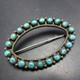 Classic Vintage Zuni Sterling Silver Turquoise Petit Point Pin/brooch