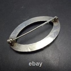 CLASSIC Vintage ZUNI Sterling Silver TURQUOISE Petit Point PIN/BROOCH