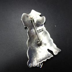 Cecil Perry NAVAJO Hand Stamped Sterling Silver PIG Porcine Oinker PIN/BROOCH