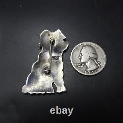 Cecil Perry NAVAJO Hand Stamped Sterling Silver PIG Porcine Oinker PIN/BROOCH