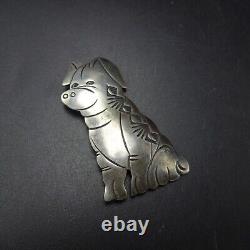Cecil Perry NAVAJO Hand Stamped Sterling Silver PIG Porcine Oinker PIN/BROOCH