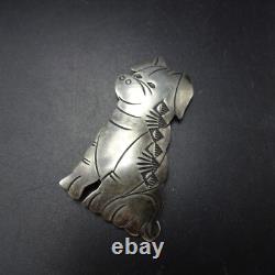 Cecil Perry NAVAJO Hand Stamped Sterling Silver PIG Porcine Oinker PIN/BROOCH