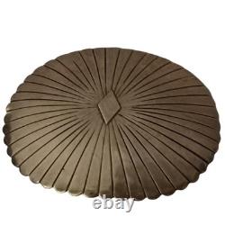 Collectible 1970s NAVAJO STERLING SILVER Large SUNBURST Concho Pin Brooch