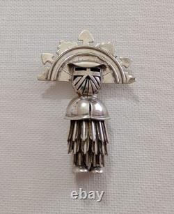 Collectible Rare HU CHU TSE (Navajo) 3D Mid Century Pin Pendant