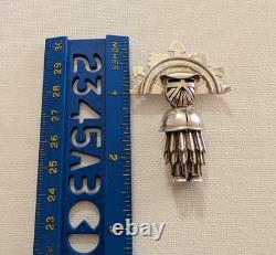 Collectible Rare HU CHU TSE (Navajo) 3D Mid Century Pin Pendant