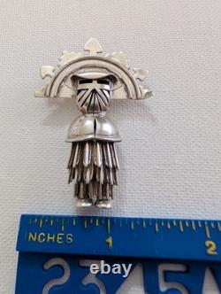 Collectible Rare HU CHU TSE (Navajo) 3D Mid Century Pin Pendant