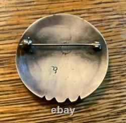 Collectible Victor Coochwytewa Sterling Silver Pin Historical Early Signature