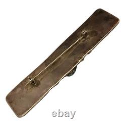 Collectible1950s Navajo Cerrillos Turquoise Sterling Silver Pin Brooch