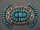 Colossal Vintage Navajo Turquoise Silver Pin