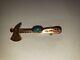 Copper Tomahawk Axe Pin Turquoise New Mexico Souvenir Vintage