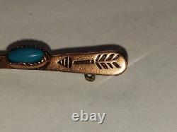 Copper Tomahawk Axe Pin Turquoise New Mexico Souvenir Vintage