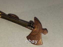 Copper Tomahawk Axe Pin Turquoise New Mexico Souvenir Vintage