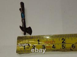 Copper Tomahawk Axe Pin Turquoise New Mexico Souvenir Vintage