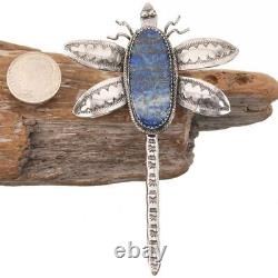 DRAGONFLY Brooch Lapis Lazuli JOE EBY Sundance Catalog Pin Sterling Silver XL