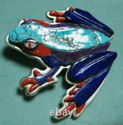 Danny Romero Toad Frog Sterling Silver Brooch/Pin Heavy & Bold One of a Kind