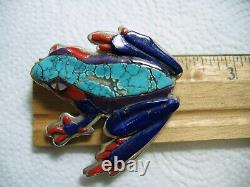 Danny Romero Toad Frog Sterling Silver Brooch/Pin Heavy & Bold One of a Kind