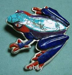 Danny Romero Toad Frog Sterling Silver Brooch/Pin Heavy & Bold One of a Kind