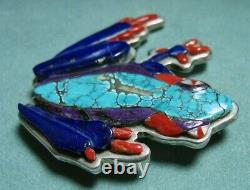 Danny Romero Toad Frog Sterling Silver Brooch/Pin Heavy & Bold One of a Kind