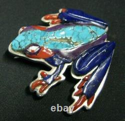 Danny Romero Toad Frog Sterling Silver Brooch/Pin Heavy & Bold One of a Kind