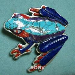 Danny Romero Toad Frog Sterling Silver Brooch/Pin Heavy & Bold One of a Kind