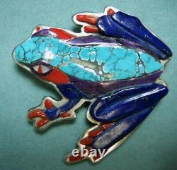 Danny Romero Toad Frog Sterling Silver Brooch/Pin Heavy & Bold One of a Kind