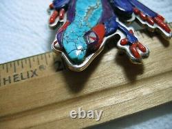 Danny Romero Toad Frog Sterling Silver Brooch/Pin Heavy & Bold One of a Kind