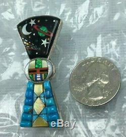 David R Freeland Sterling Silver Space Galaxy Pin