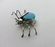 Dee Brown Turquoise & Sterling Silver Pin Fly/insect/bug Native American Navajo